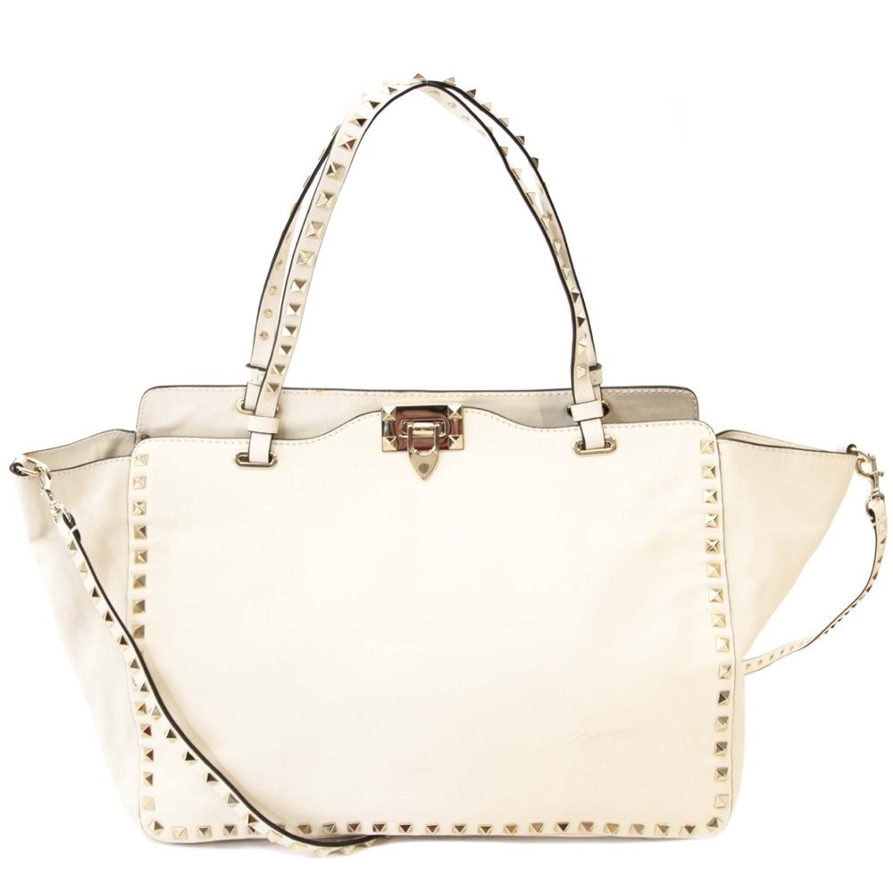 Valentino Garavani Ivory Studded Tote
